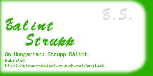 balint strupp business card